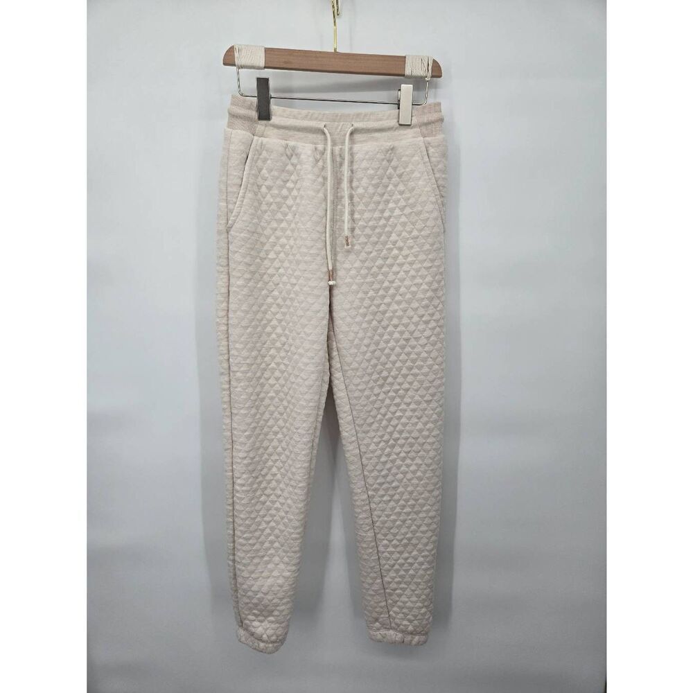 Marine Layer Quilted Jogger Sweatpants Women's Size Small Corbet Diamond